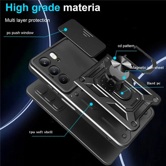 Θήκη για Realme C75 5G / 14x, Techsuit, CamShield, Μαύρη