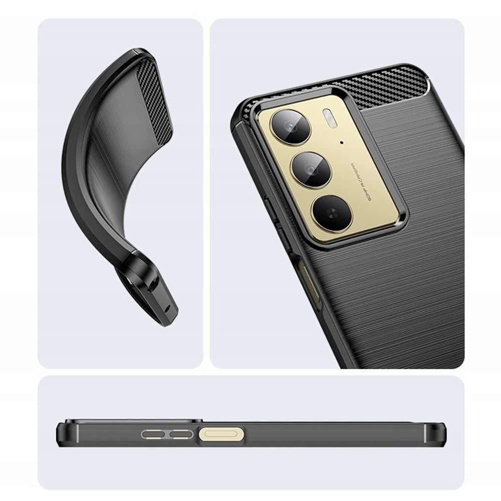 Θήκη για Realme C75 5G / 14x, Techsuit, Carbon, Μαύρο