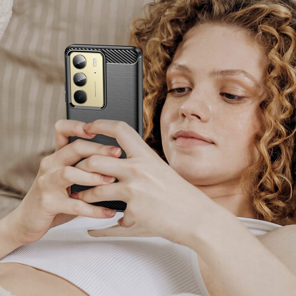 Θήκη για Realme C75 5G / 14x, Techsuit, Carbon, Μαύρο