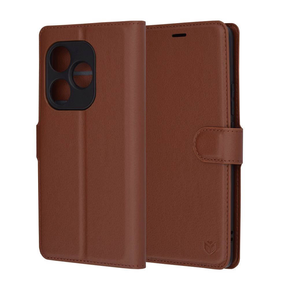 Θήκη για Realme GT 6T / GT 6, Techsuit, Leather Folio, Καφέ