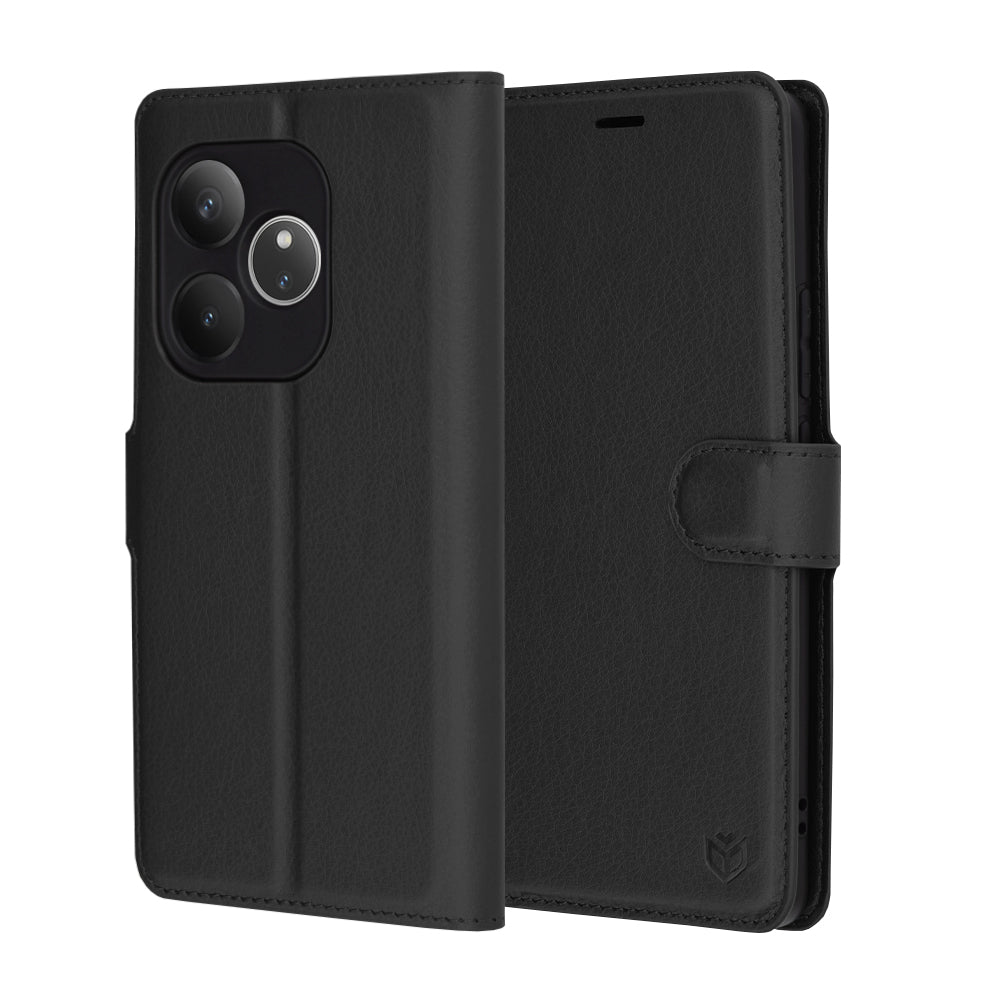 Θήκη για Realme GT 6T / GT 6, Techsuit, Leather Folio, Μαύρο