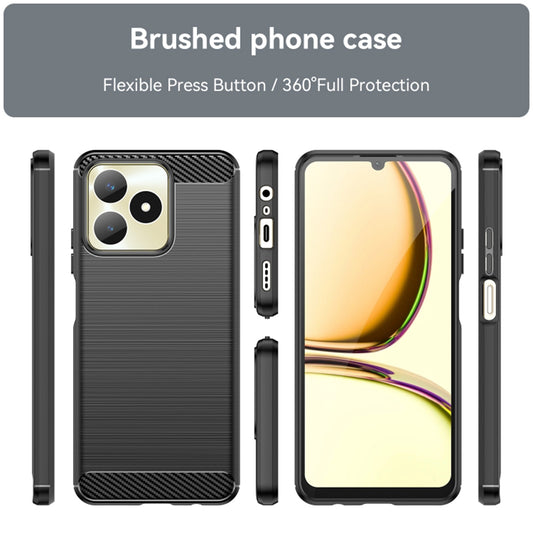 Θήκη για Realme Note 50 / C51, Techsuit, Carbon, Μαύρο