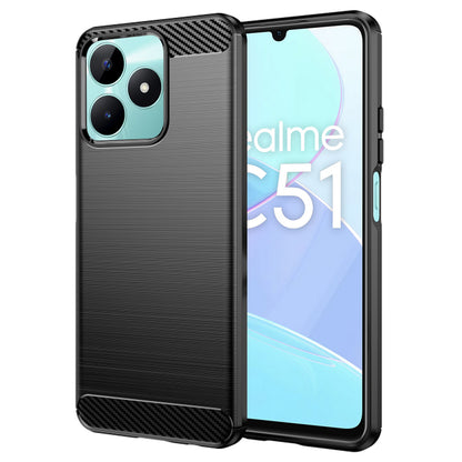Θήκη για Realme Note 50 / C51, Techsuit, Carbon, Μαύρο