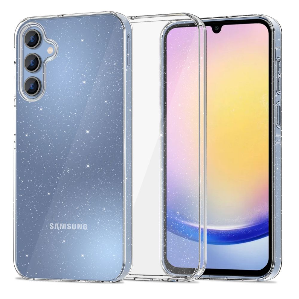 Θήκη για Samsung Galaxy A16 5G A166 / A16 4G A165, Tech-Protect, Flexair Glitter, Διαφανής 