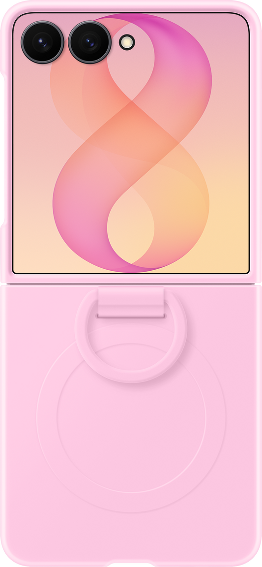 Θήκη για Samsung Galaxy Z Flip8 F776, Silicone Ring Magnet, Ροζ EF-EF776CVEGWW