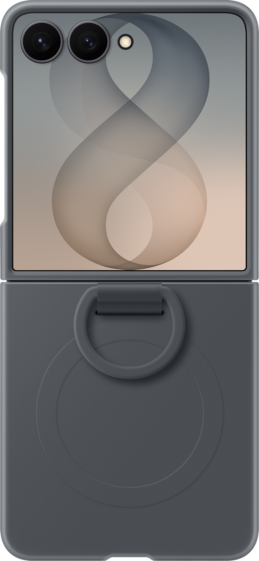 Θήκη για Samsung Galaxy Z Flip8 F776, Silicone Ring Magnet, Μαύρο EF-EF776CBEGWW