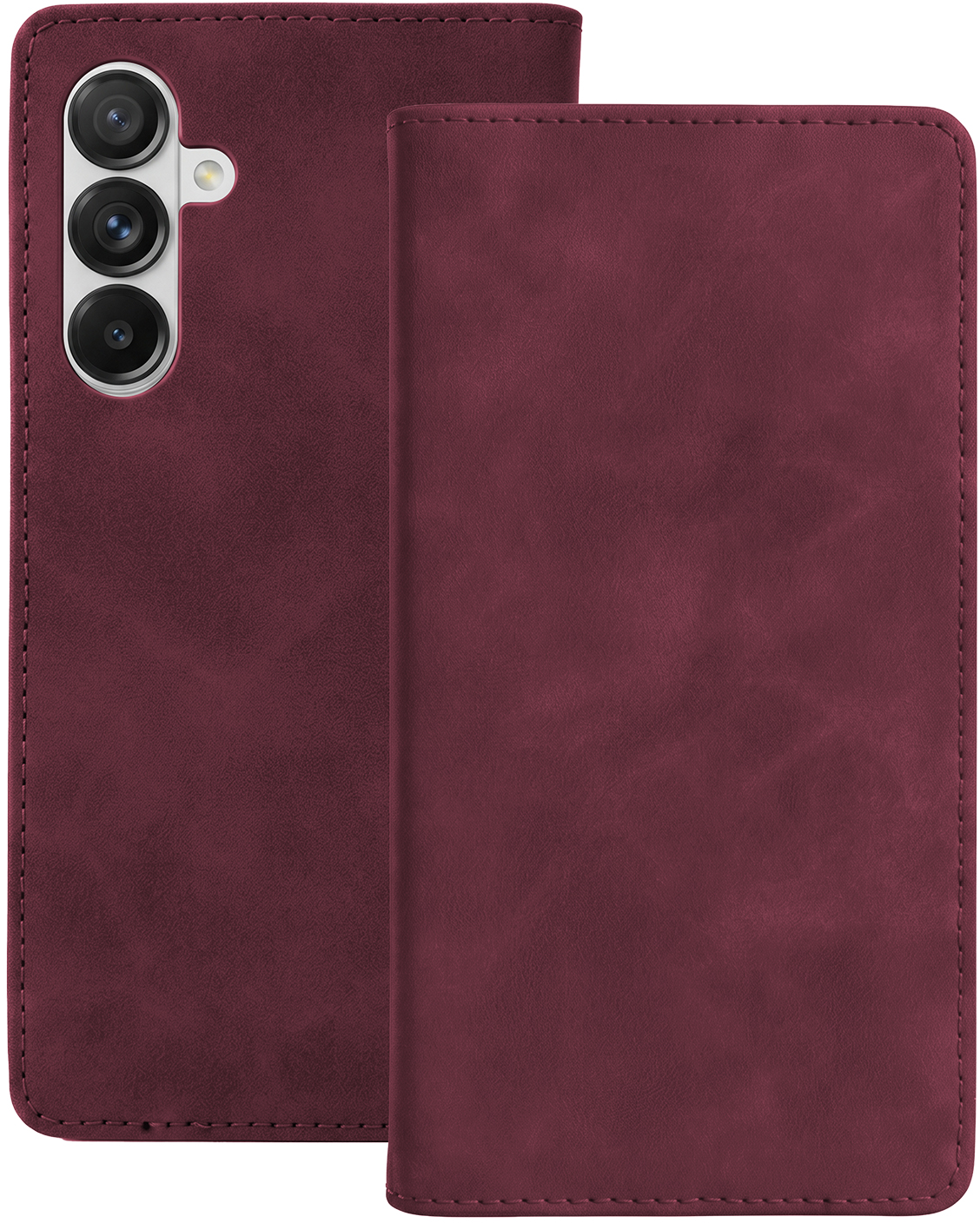 Case for Samsung Galaxy A18 5G A186 / A17 4G A175 / A17 5G A176 / Galaxy A26 A266, OEM, Smart Suede, Burgundy