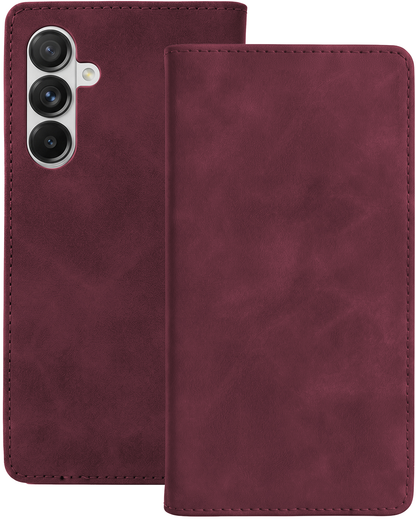 Case for Samsung Galaxy A18 5G A186 / A17 4G A175 / A17 5G A176 / Galaxy A26 A266, OEM, Smart Suede, Burgundy