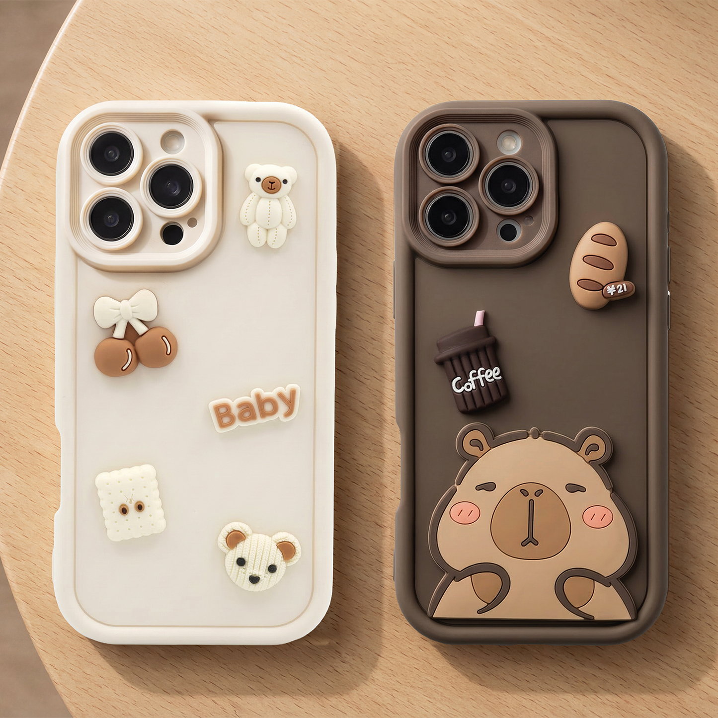 Θήκη για Samsung Galaxy A56 A566 / A36 A366, OEM, Ultra Trendy 3D Bear, Μπεζ