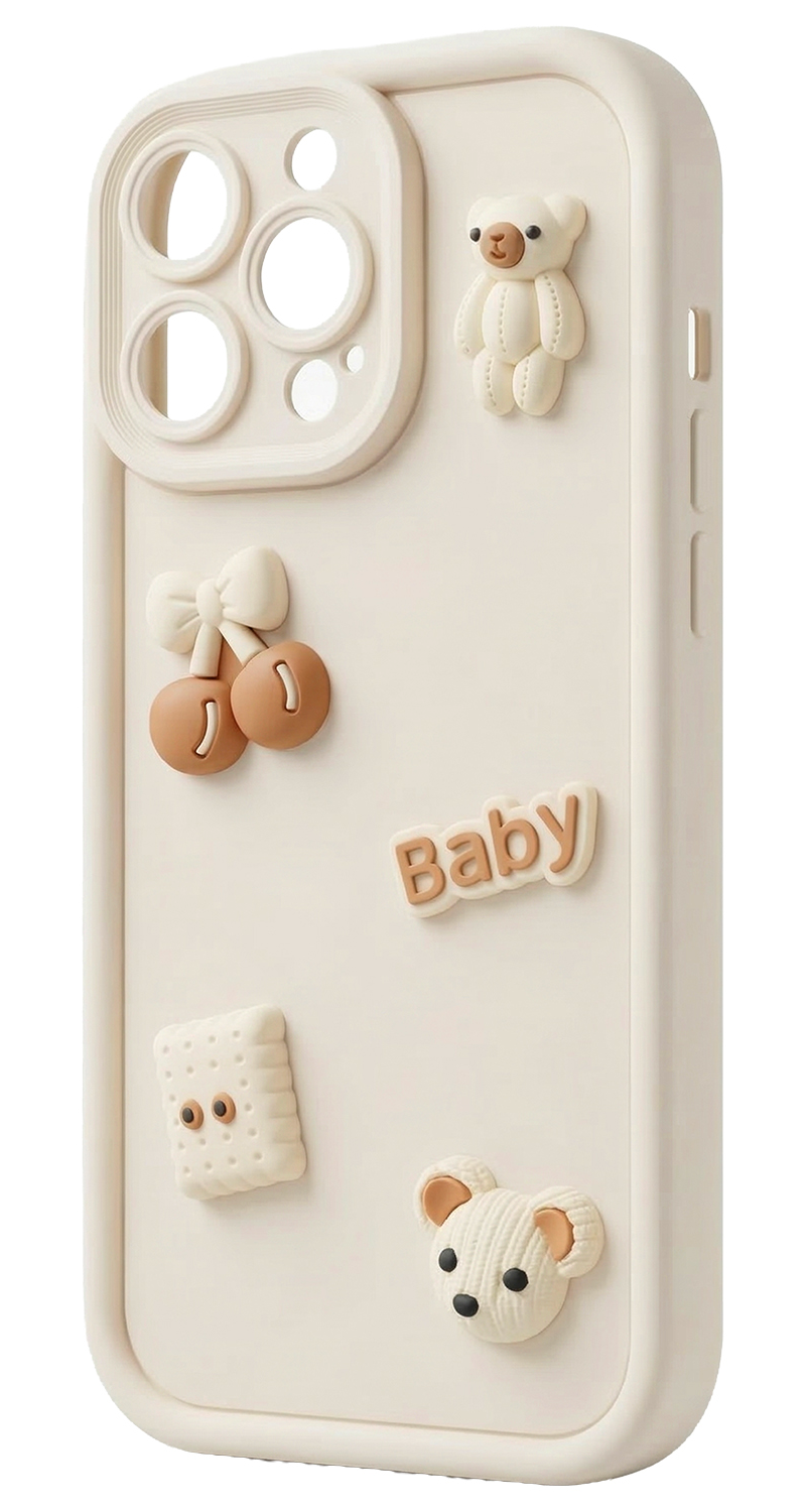 Θήκη για Samsung Galaxy A56 A566 / A36 A366, OEM, Ultra Trendy 3D Bear, Μπεζ