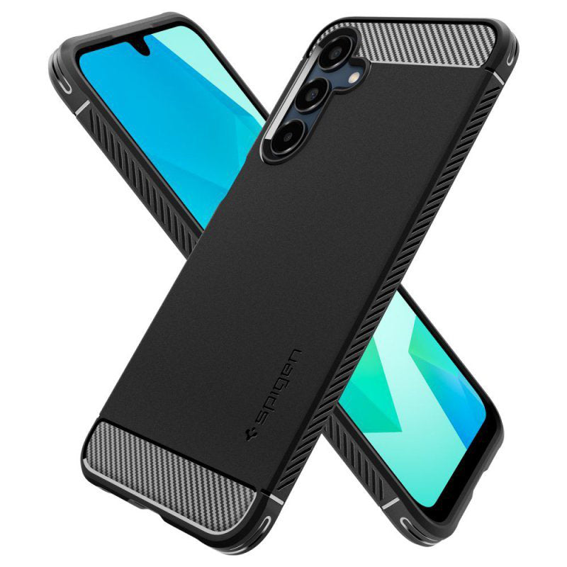 Θήκη για Samsung Galaxy A16 5G A166 / A16 4G A165, Spigen, Rugged Armour, Μαύρο ACS08891 