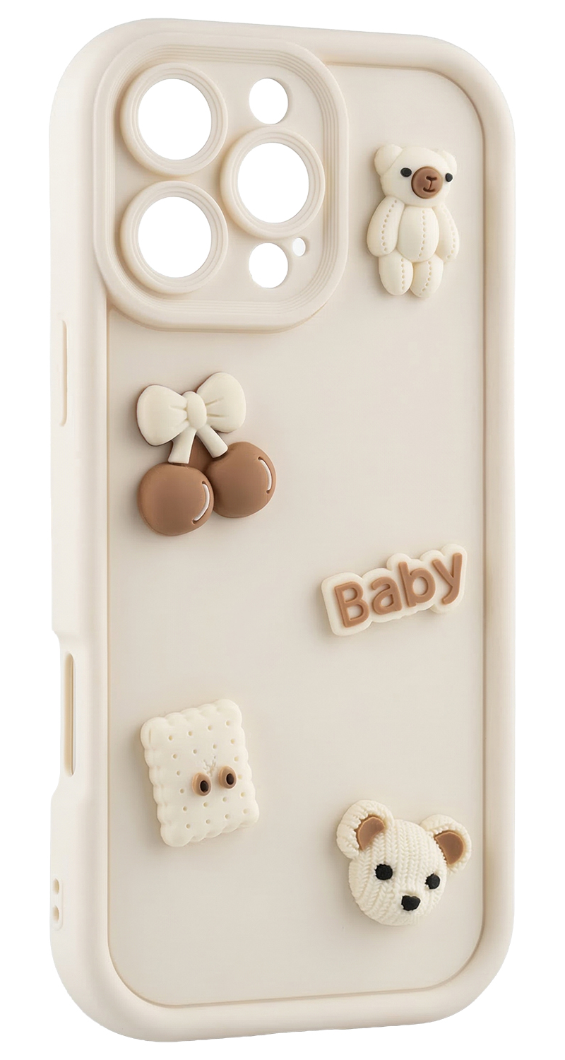 Θήκη για Samsung Galaxy A56 A566 / A36 A366, OEM, Ultra Trendy 3D Bear, Μπεζ