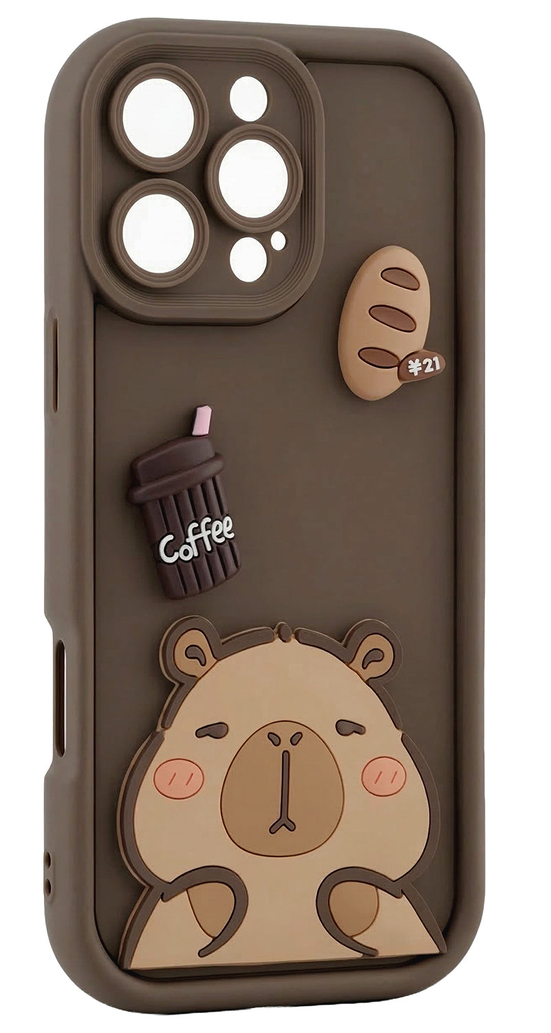 Case for Samsung Galaxy A37 5G, OEM, Ultra Trendy 3D Capybara, Brown