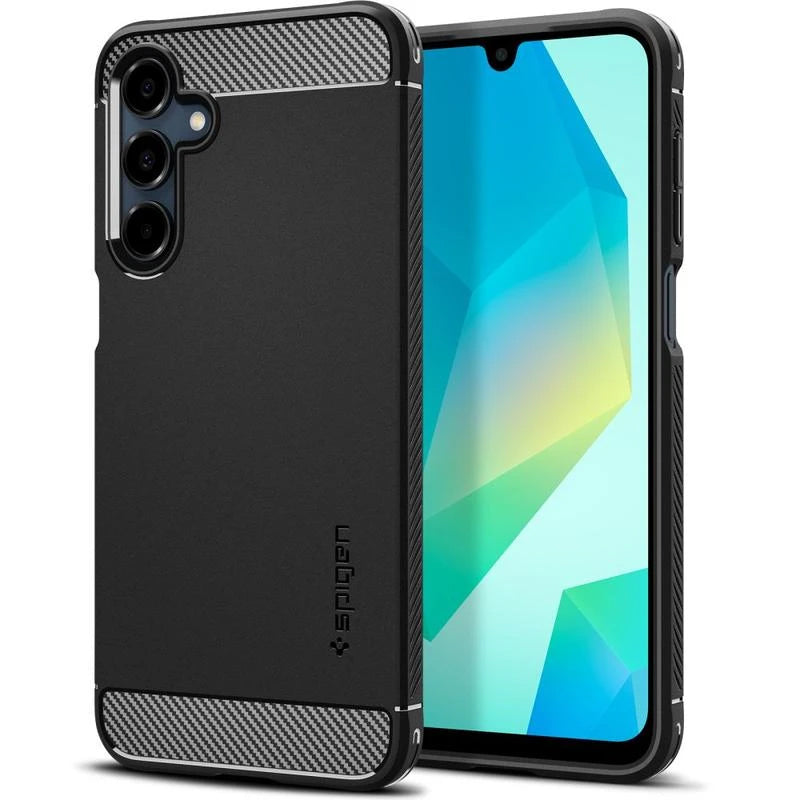 Θήκη για Samsung Galaxy A16 5G A166 / A16 4G A165, Spigen, Rugged Armour, Μαύρο ACS08891 