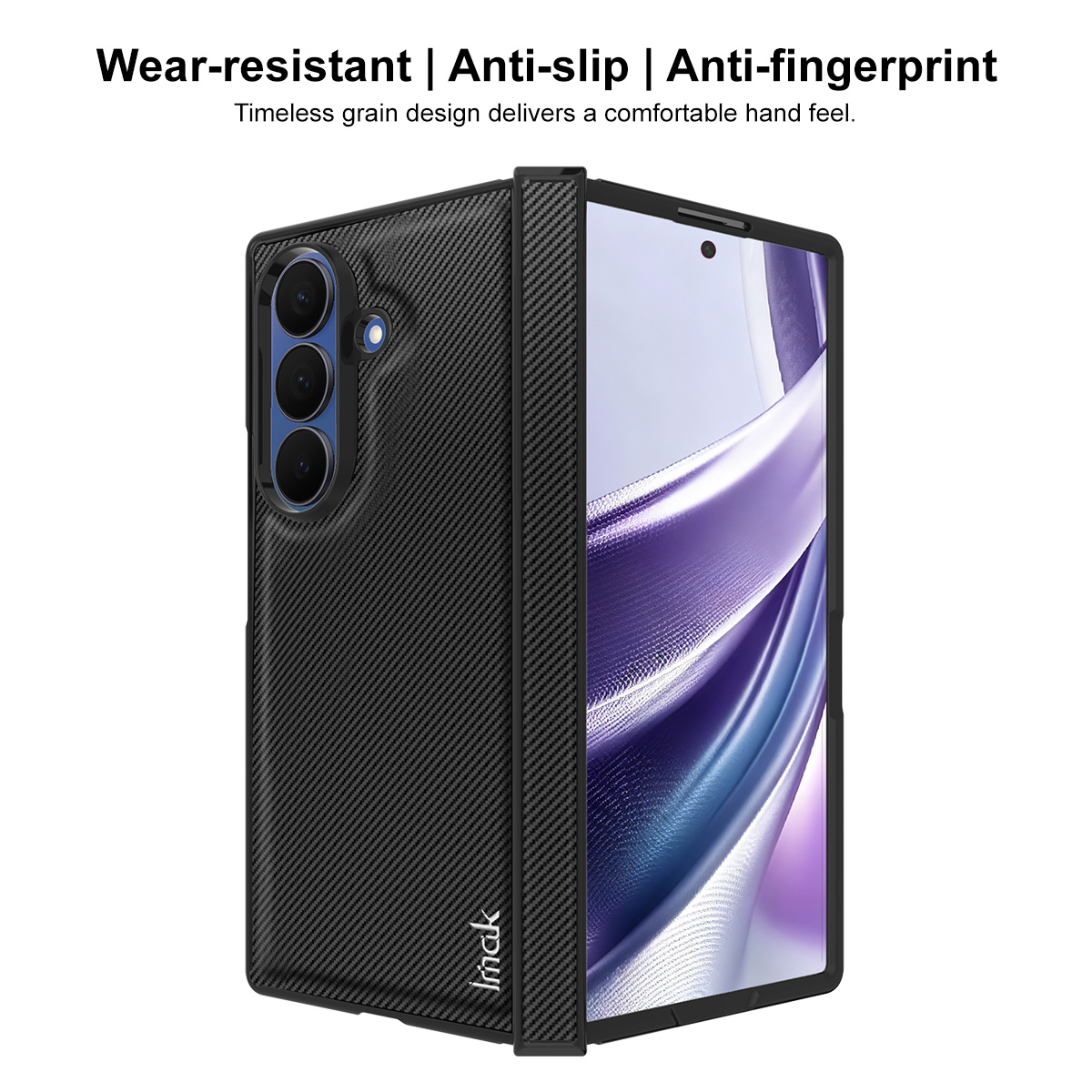 Θήκη για Samsung Galaxy Z Fold8 Ultra F976, Imak, Carbon, Μαύρο