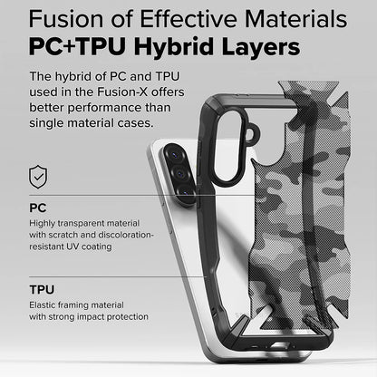 Θήκη για Samsung Galaxy A56 A566 / A36 A366, Ringke, Fusion X Camo, Μαύρη