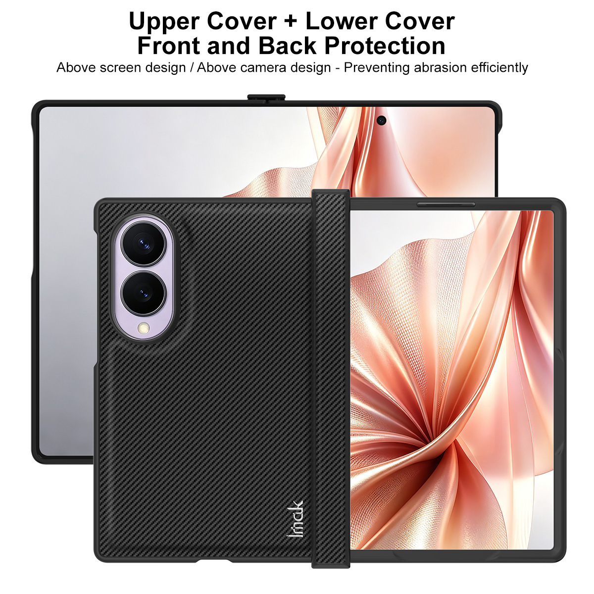 Θήκη για Samsung Galaxy Z Fold8 F971, Imak, Carbon, Μαύρο