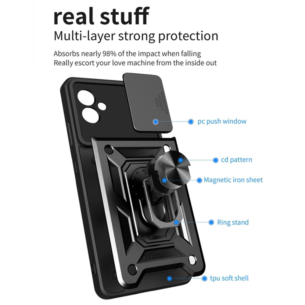 Θήκη για Samsung Galaxy A04e A042 / M04 M045, Techsuit, CamShield, Μαύρο