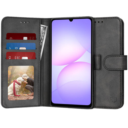 Θήκη για Samsung Galaxy A07 4G A075, Techsuit, Diary Book, Μαύρη