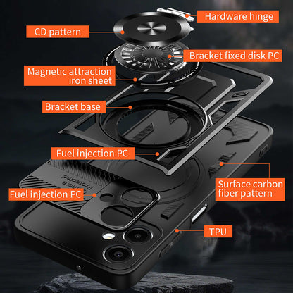 Θήκη για Samsung Galaxy A07 4G A075, Techsuit, RuggedCam, Μωβ