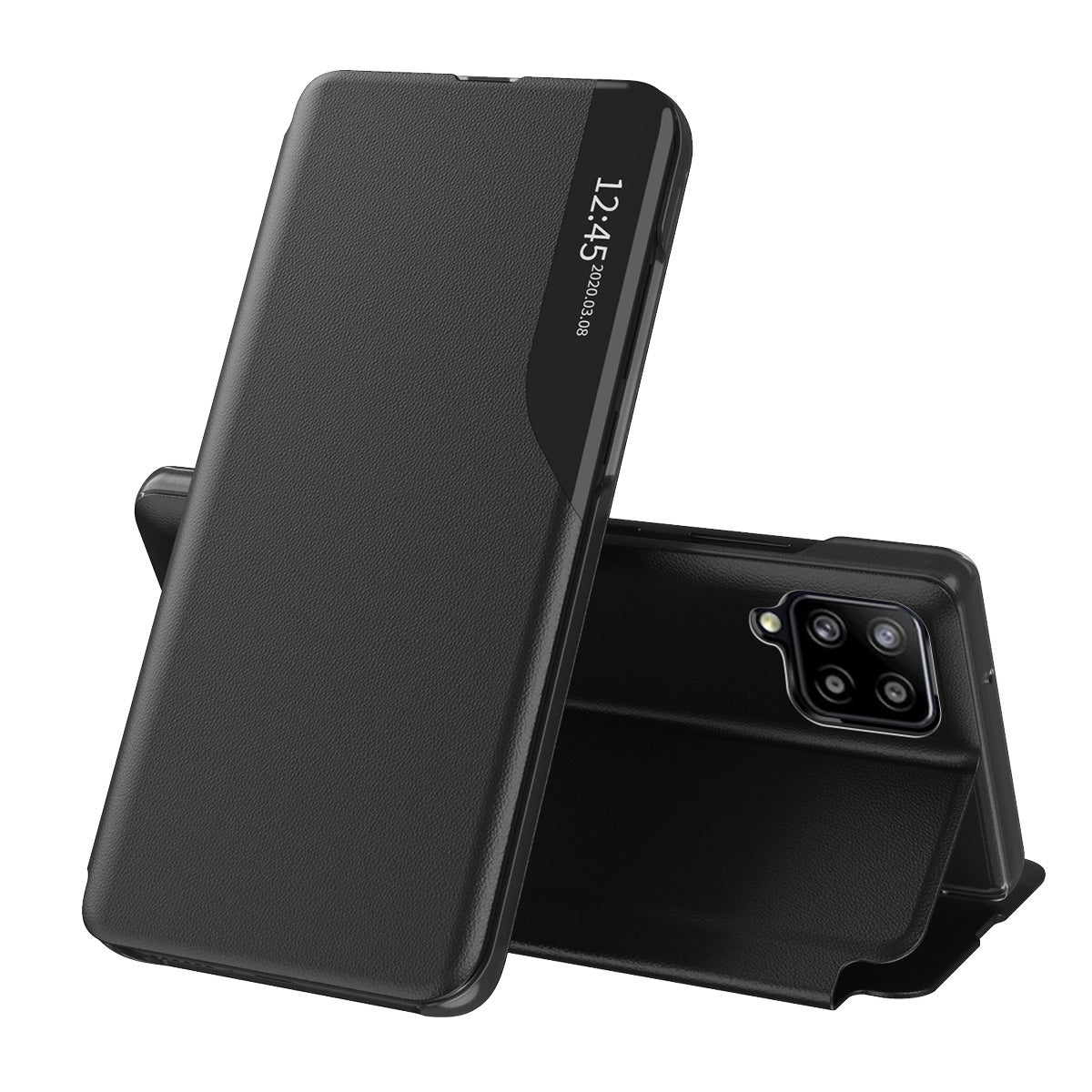 Θήκη για Samsung Galaxy A12 Nacho A127 / A12 A125, Techsuit, eFold, Μαύρο