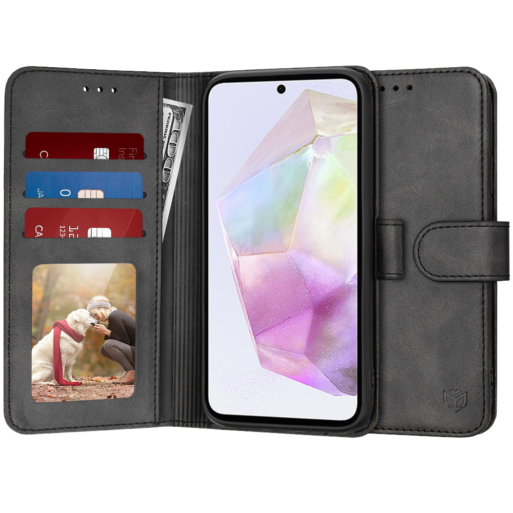 Θήκη για Samsung Galaxy A35 5G A356, Techsuit, Diary Book, Μαύρη