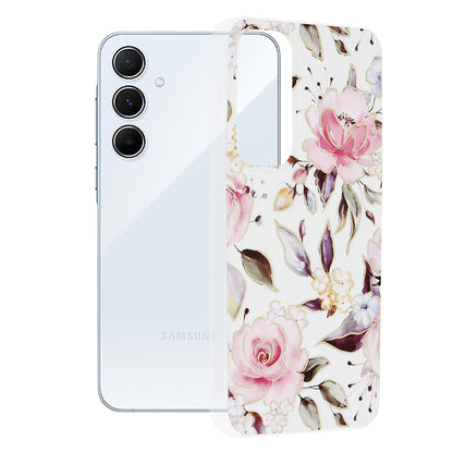 Θήκη για Samsung Galaxy A55 5G A556, Techsuit, Marble, Λευκό