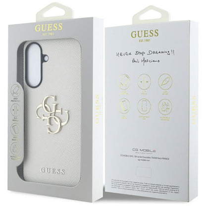 Θήκη για Samsung Galaxy A56 A566, Guess, 4G Grained Big and Classic Logo, Μπεζ
