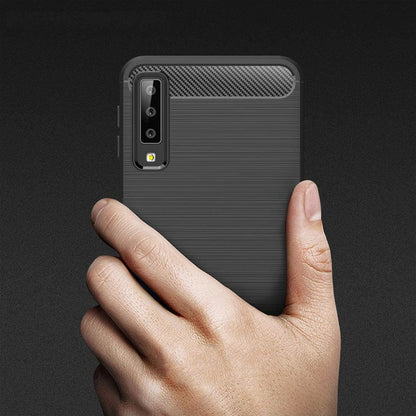 Θήκη για Samsung Galaxy A7 (2018) A750, Techsuit, Carbon, Μαύρο