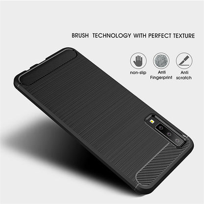 Θήκη για Samsung Galaxy A7 (2018) A750, Techsuit, Carbon, Μαύρο