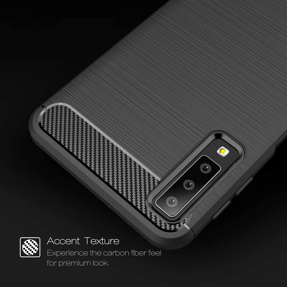 Θήκη για Samsung Galaxy A7 (2018) A750, Techsuit, Carbon, Μαύρο