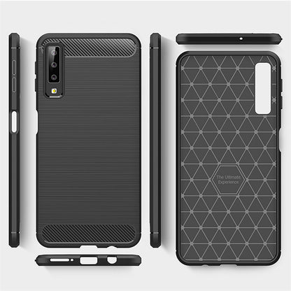 Θήκη για Samsung Galaxy A7 (2018) A750, Techsuit, Carbon, Μαύρο