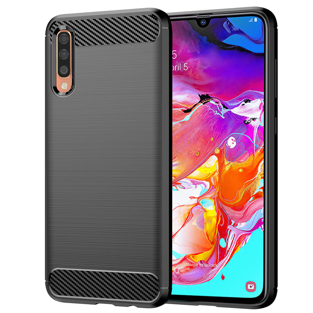 Θήκη για Samsung Galaxy A70s A707 / A70 A705, Techsuit, Carbon, Μαύρη