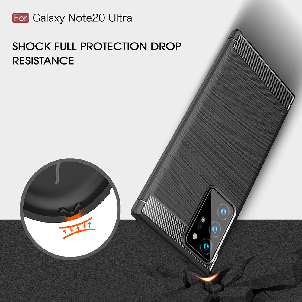 Θήκη για Samsung Galaxy Note 20 Ultra 5G N986 / Note 20 Ultra N985, Techsuit, Carbon, Μαύρο