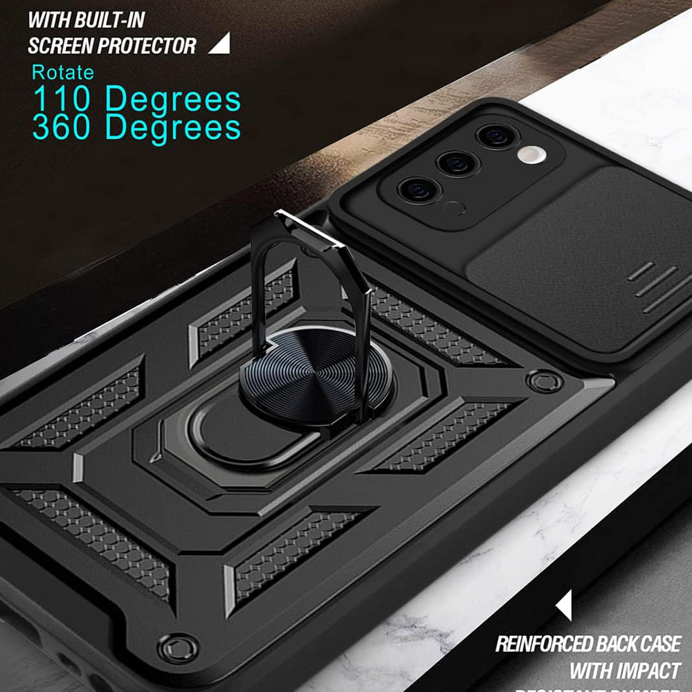 Θήκη για Samsung Galaxy S20 5G G981 / S20 G980, Techsuit, CamShield, Μαύρο
