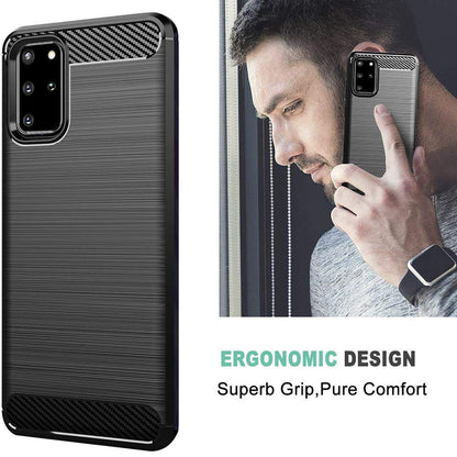 Θήκη για Samsung Galaxy S20+ 5G G986 / S20+ G985, Techsuit, Carbon, Μαύρη