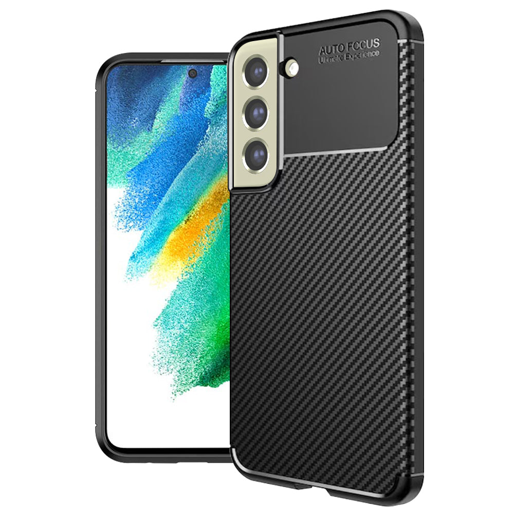 Θήκη για Samsung Galaxy S21 FE 5G G990, Techsuit, CarbonFiber, Μαύρη