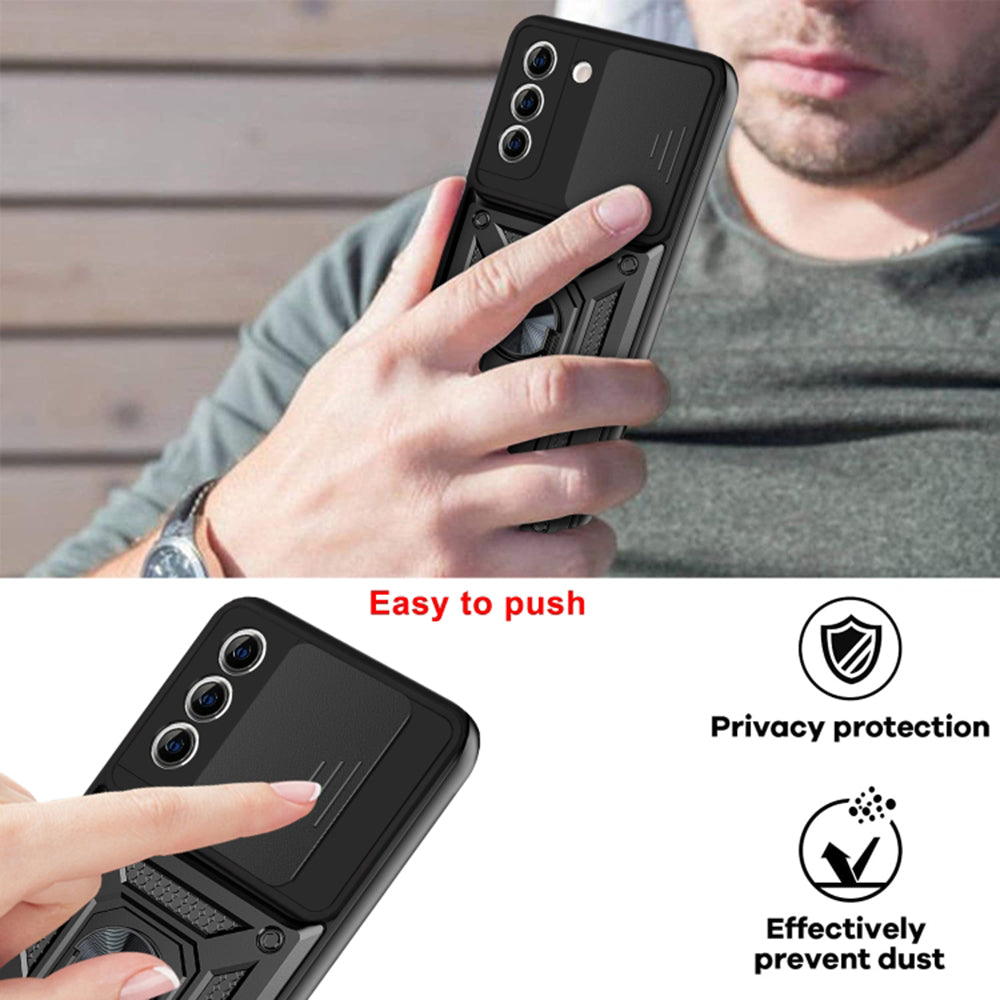 Θήκη για Samsung Galaxy S21+ 5G G996, Techsuit, CamShield, Μαύρο
