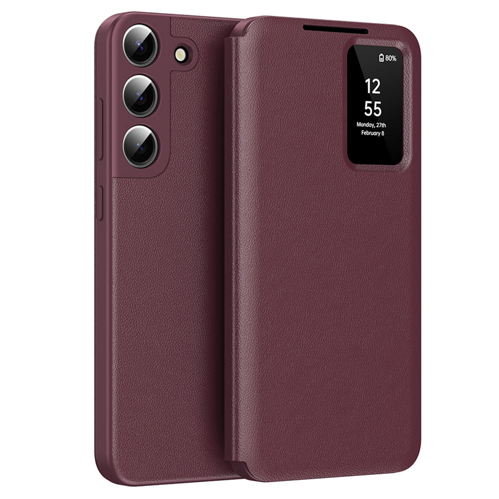 Θήκη για Samsung Galaxy S22 5G S901, Techsuit, SmartView, Βυσσινί