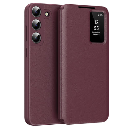 Θήκη για Samsung Galaxy S22 5G S901, Techsuit, SmartView, Βυσσινί