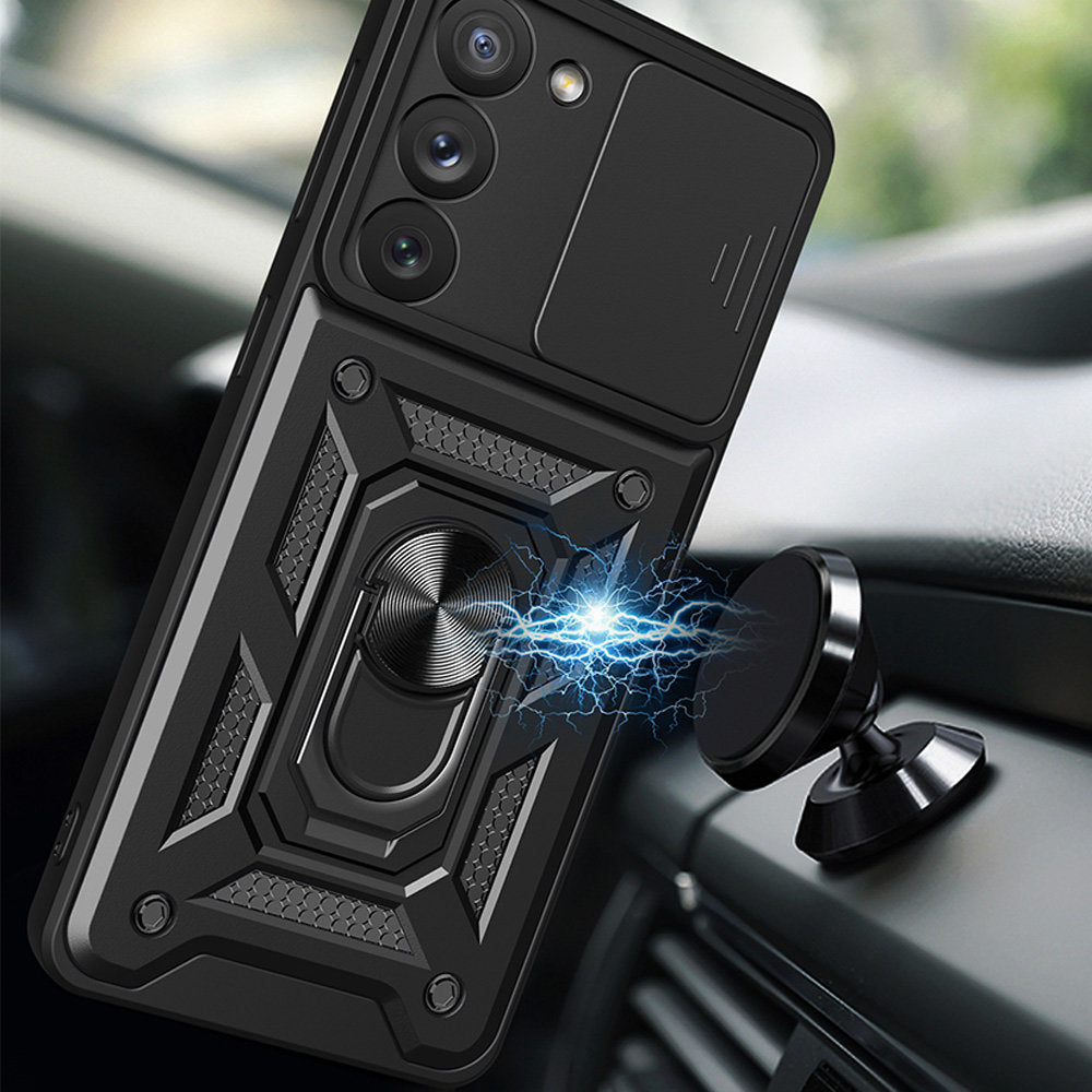Θήκη για Samsung Galaxy S22 Ultra 5G S908, Techsuit, CamShield, Μαύρη
