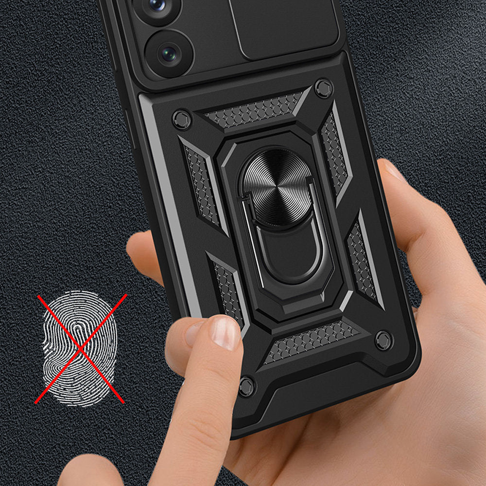 Θήκη για Samsung Galaxy S22 Ultra 5G S908, Techsuit, CamShield, Μαύρη