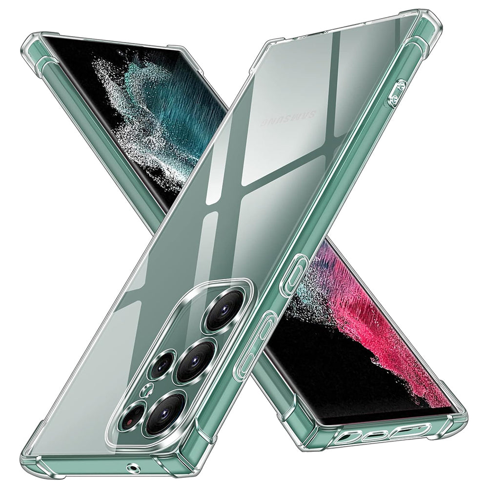 Θήκη για Samsung Galaxy S22 Ultra 5G S908, Techsuit, Ανθεκτική σε Κρούσεις Διαφανής, Διάφανη