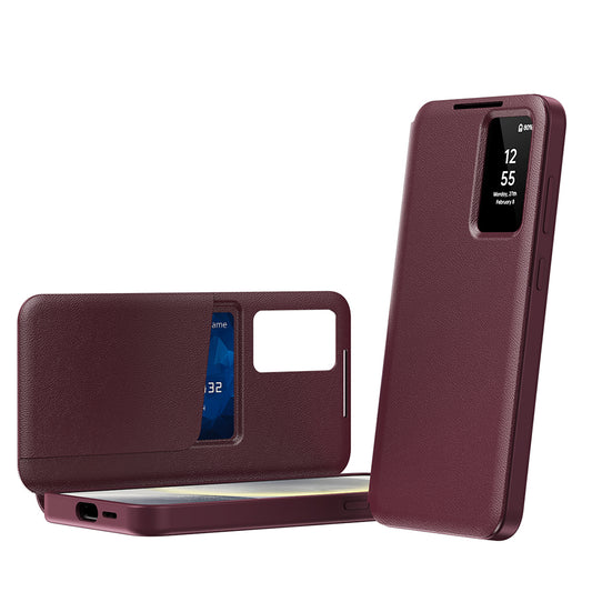 Θήκη για Samsung Galaxy S22 Ultra 5G S908, Techsuit, SmartView, Κόκκινο