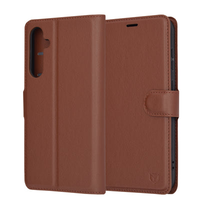 Θήκη για Samsung Galaxy S23 FE S711, Techsuit, Δερμάτινο Φολιο, Καφέ