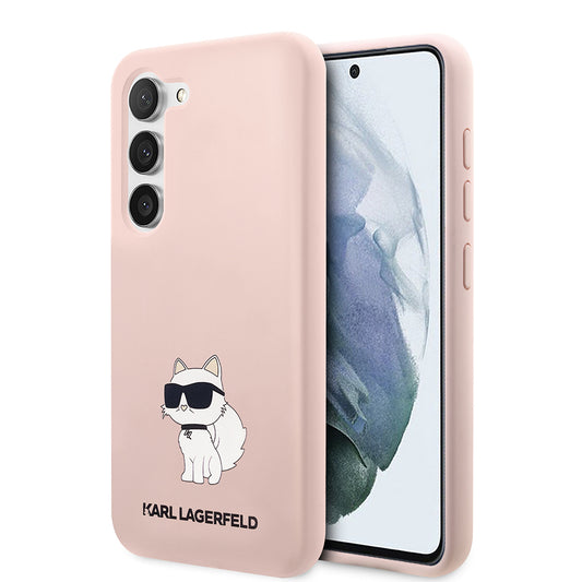 Θήκη για Samsung Galaxy S23+ S916, Karl Lagerfeld, Silicone Choupette, Ροζ