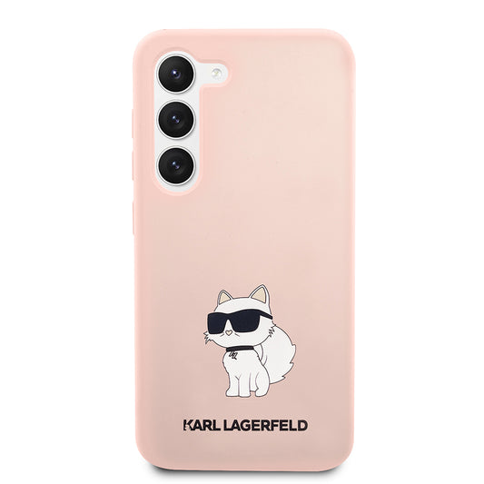 Θήκη για Samsung Galaxy S23+ S916, Karl Lagerfeld, Silicone Choupette, Ροζ