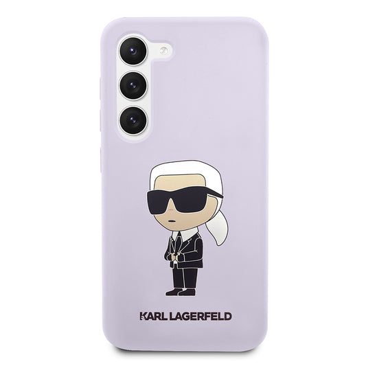Θήκη για Samsung Galaxy S23+ S916, Karl Lagerfeld, Silicone Ikonik Karl, Μοβ