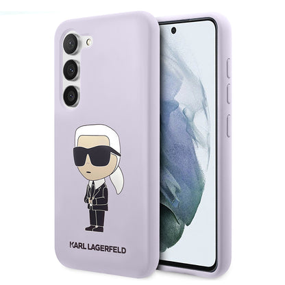 Case for Samsung Galaxy S23+ S916, Karl Lagerfeld, Ikonik Karl Silicone, Purple