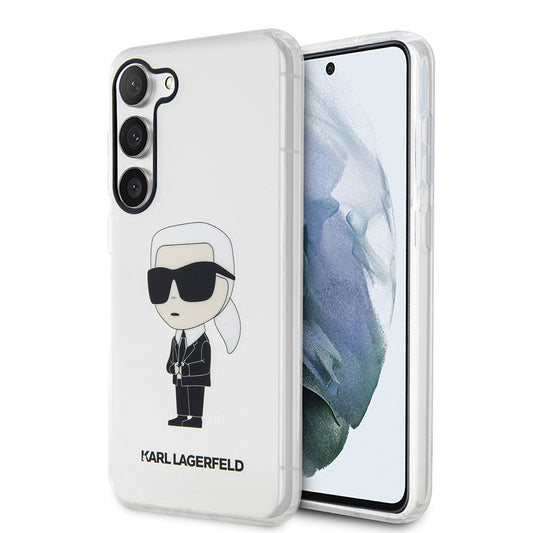 Θήκη για Samsung Galaxy S23 S911, Karl Lagerfeld, Ikonik Karl, Διάφανη